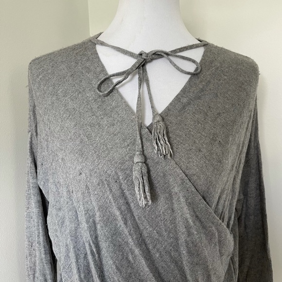 WHITE HOUSE BLACK MARKET Cashmere Faux Wrap Blouse - Picture 4 of 9